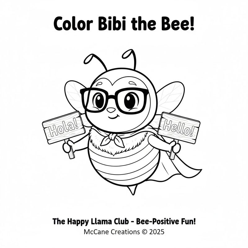 Bibi the Bee — Coloring